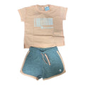 Champion completo Infant maglietta e pantaloncino 404391 PS012 PHP rosa-grigio