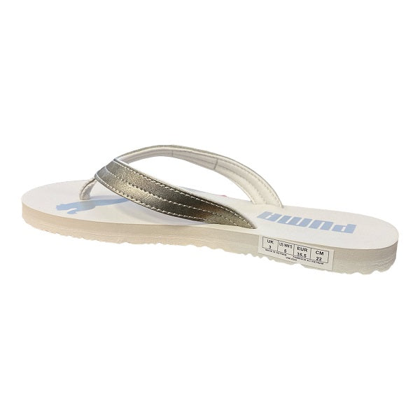 Puma Infradito da donna Cozy Flip Stardust 384115 02 bianco nuvola argento