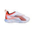 Puma scarpa da calcetto junior con velcro Ultra 5 Play TT 108335_01 bianco_nero_rosso brillante