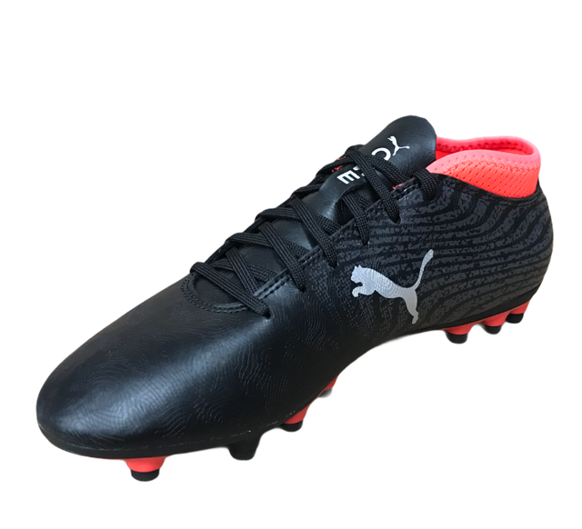 Puma scarpa da calcio da uomo One 18.4 AG 104553 01 nero argento rosso