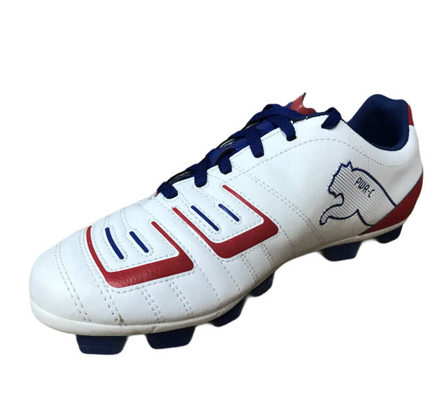 Puma PowerCat 4.12 HG Scarpe Calcio Uomo Bianco Rosso Blu