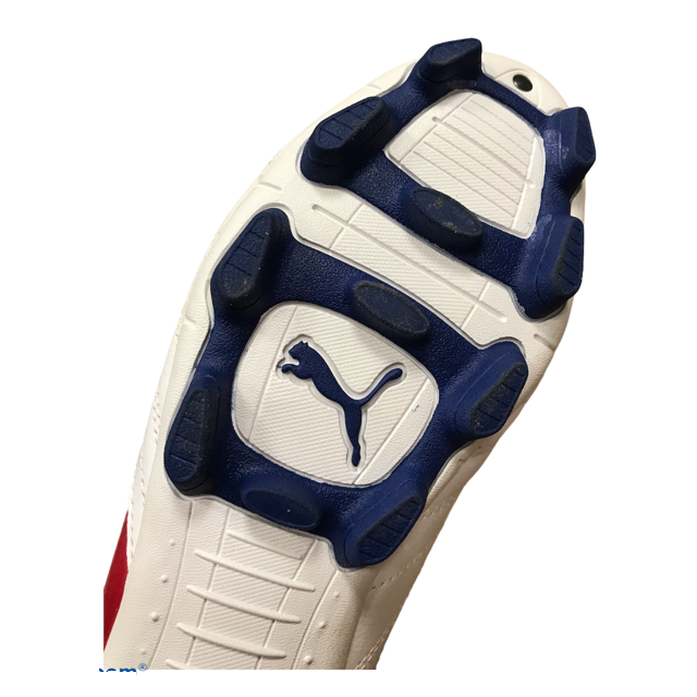 Puma PowerCat 4.12 HG Scarpe Calcio Uomo Bianco Rosso Blu