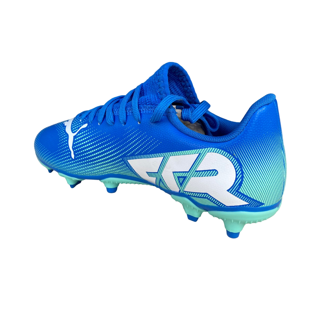 Puma scarpa da calcio ragazzo Future 7 Play FG/AG 107949-01 blu azzurro-menta
