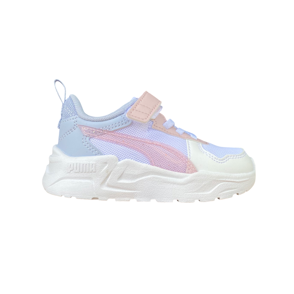 Puma scarpa sneakers da bambina Trinity Lite Blurry 402267-01 bianco-malva