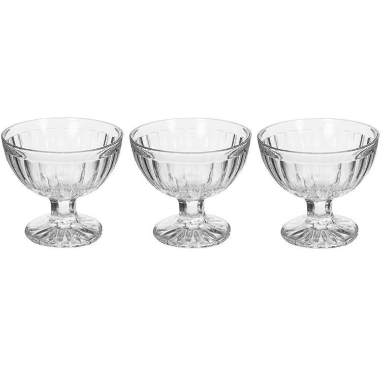 Set 3Pz Coppette Gelato In Vetro Roma 3 Pezzi Bicchieri Da 180Ml Coppa Dessert