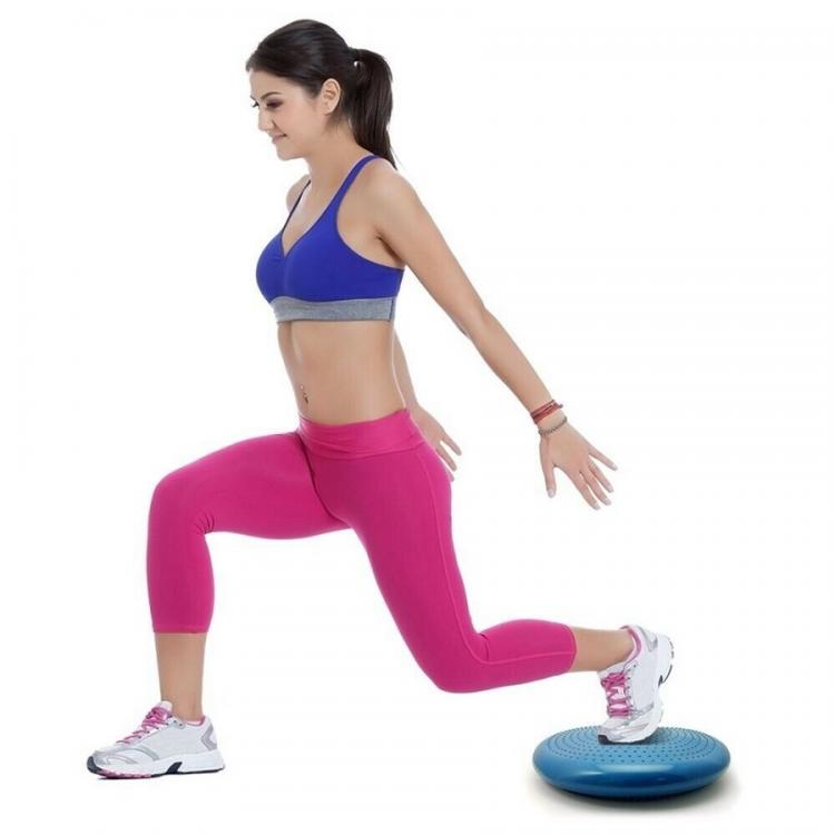 CUSCINO EQUILIBRIO GONFIABILE BALANCE PROPRIOCETTIVO DISCO YOGA PILATES | BLU