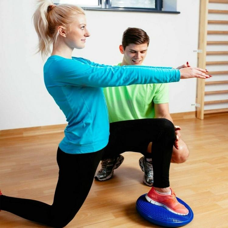 CUSCINO EQUILIBRIO GONFIABILE BALANCE PROPRIOCETTIVO DISCO YOGA PILATES | NERO