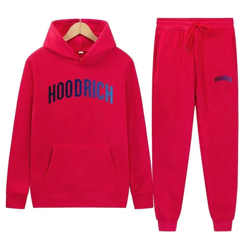 2025 Autumn/Winter Men's and Women's Letter-Printed Sporty Sweatshirt Set - Classic, Retro, Comfortable and Versatile