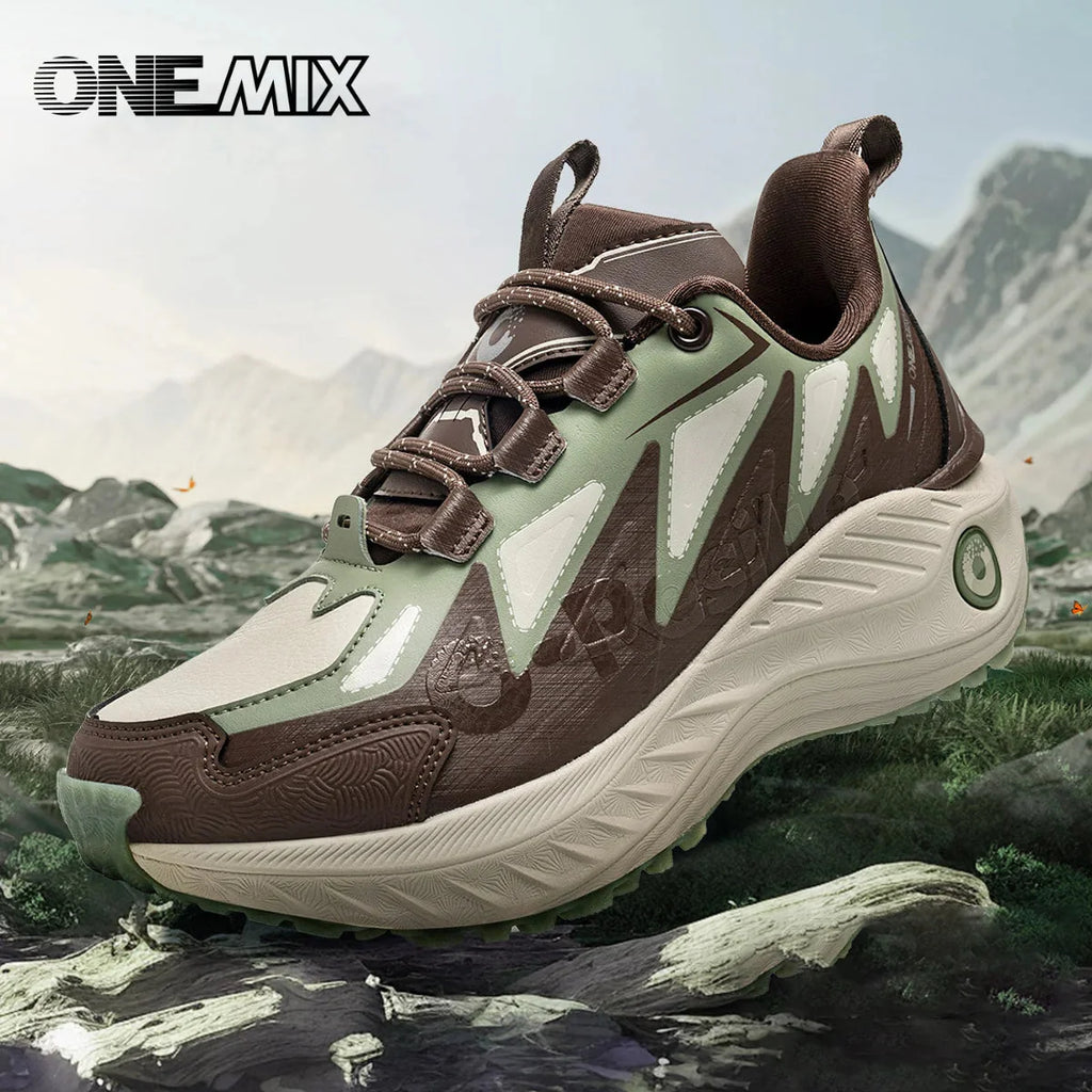 ONEMIX Scarpe casual da uomo autunno inverno Scarpe da trekking antiscivolo e resistenti all'usura con assorbimento degli urti morbido ed elastico