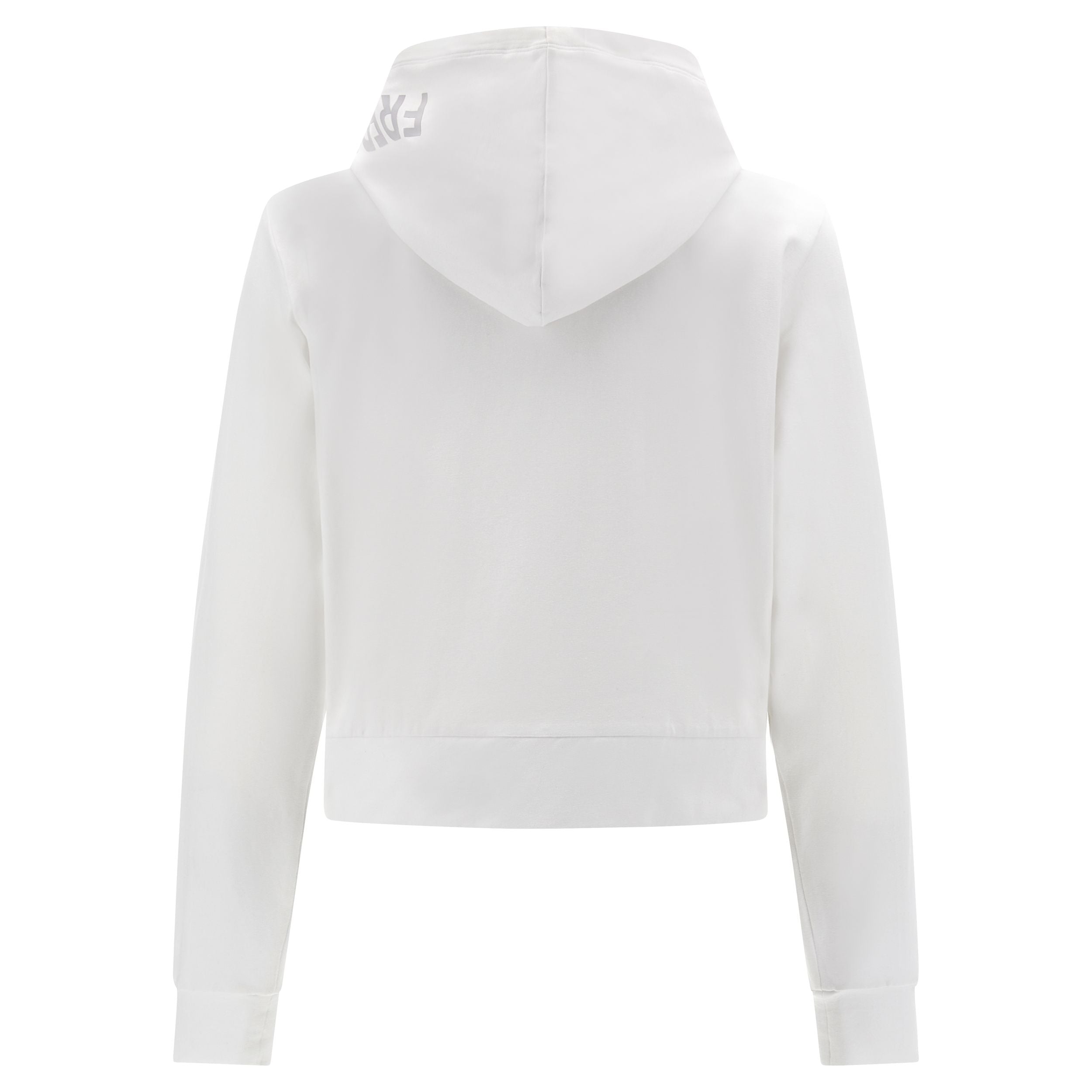 Freddy Felpa da donna cropped Full Zip con cappuccio S3WMVS1 W white