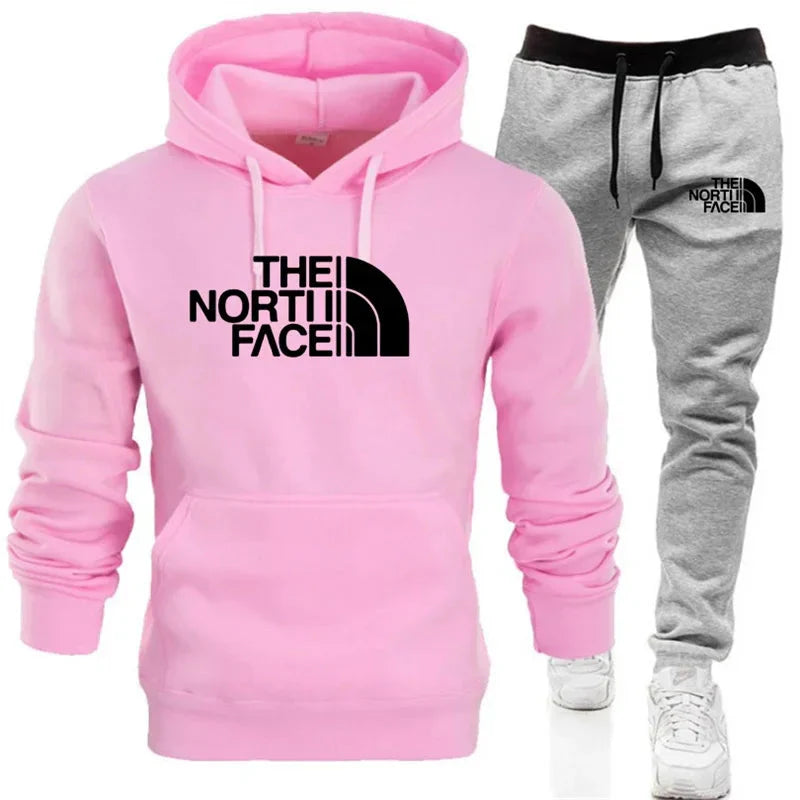 2025 Men's Autumn/Winter Fashion Printed Casual Two Piece Hooded Sports Shirt and Pocket Pants Regular Fit Outdoor Sports Set