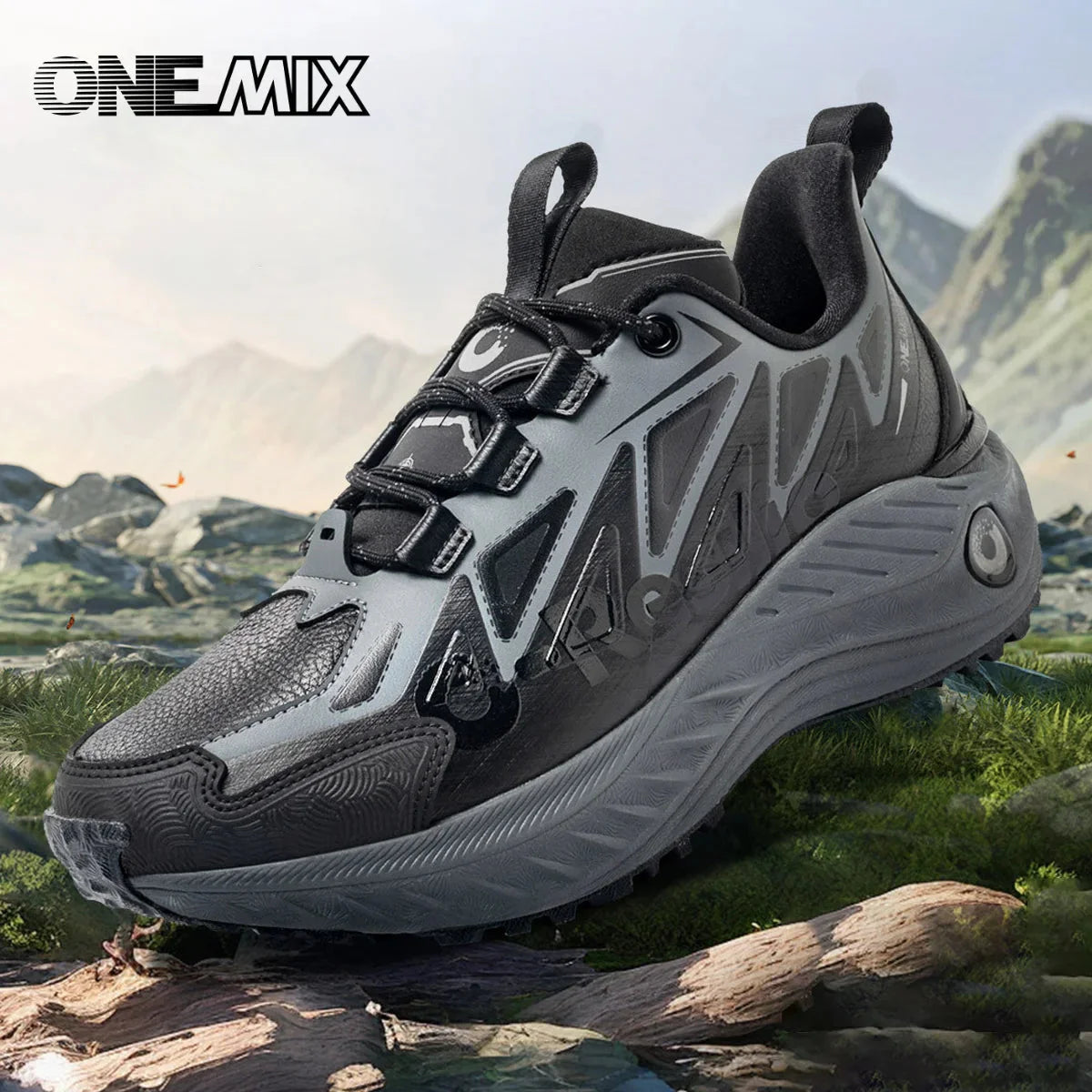 ONEMIX Scarpe casual da uomo autunno inverno Scarpe da trekking antiscivolo e resistenti all'usura con assorbimento degli urti morbido ed elastico