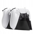 Steeldigi Base Ricarica Dualsense Doppio Stand Charge Black Controller Nero Ps5