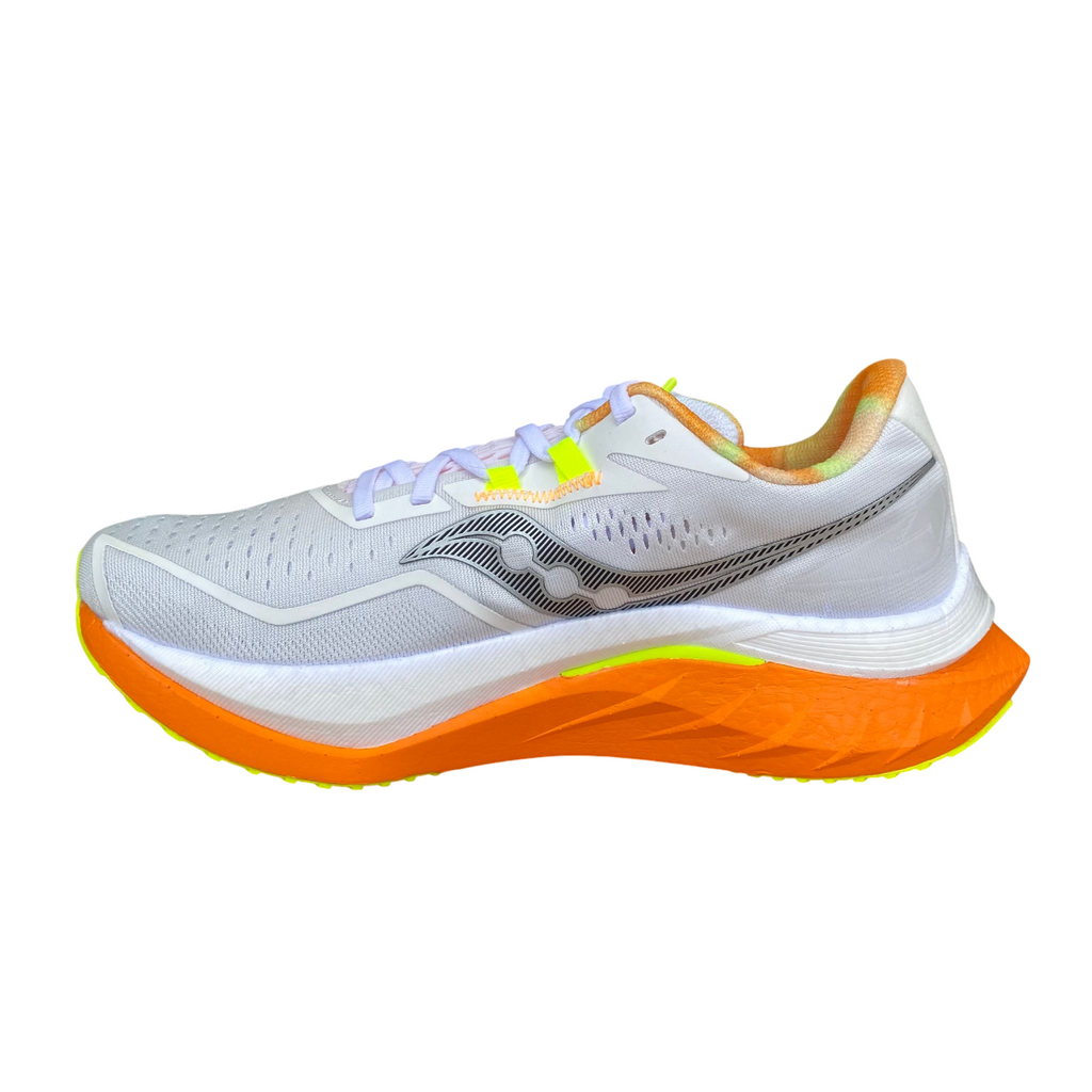 Saucony Endorphin Speed 4 S20940-30 Scarpe Running Uomo Piastra Nylon Gara Allenamento Veloce Bianco Arancio