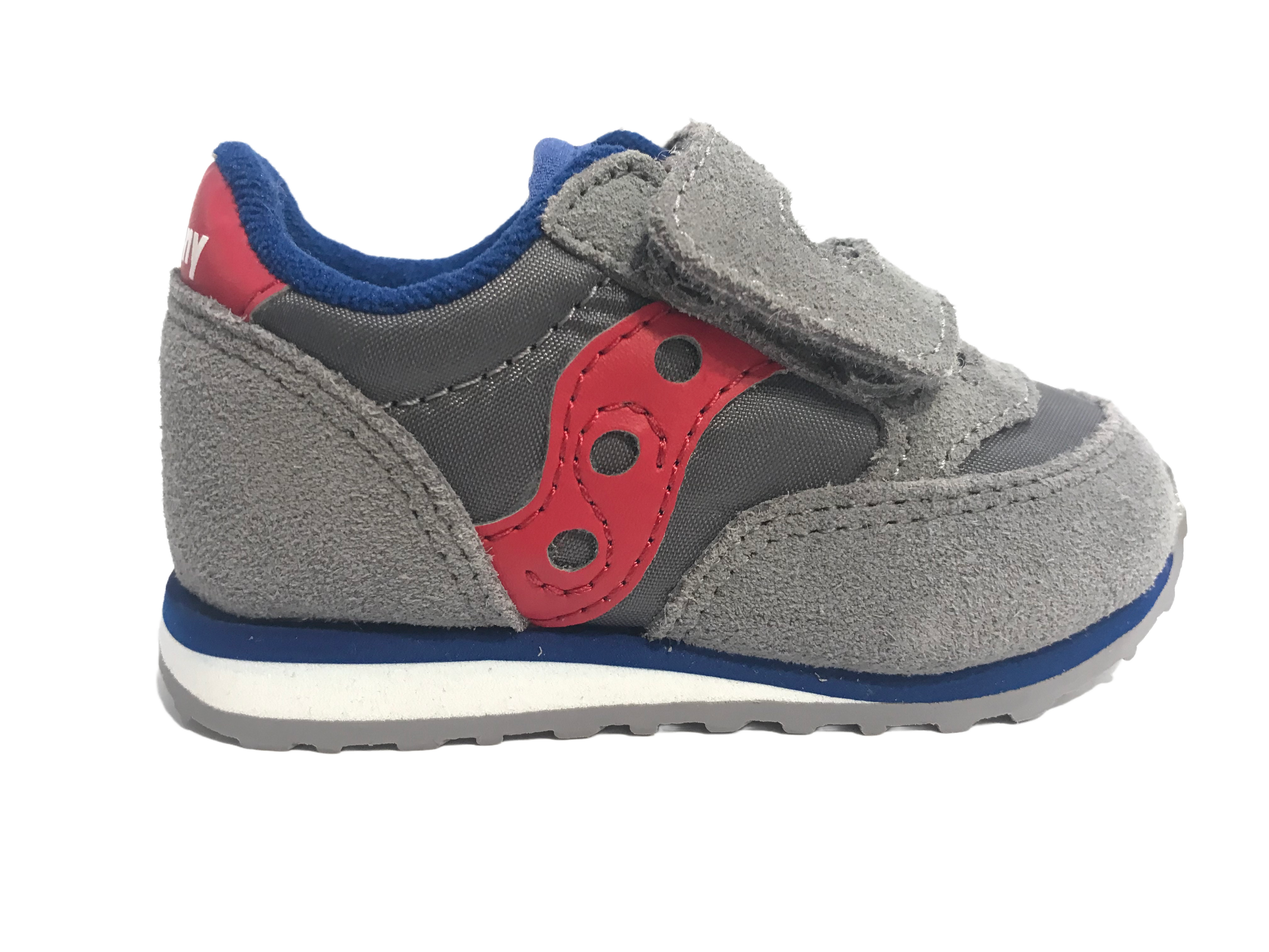 Saucony Originals Jazz Baby HL SL259641 Sneakers Strappo Bambino Grigio Rosso