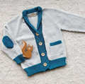 Cardigan Mini Gentleman neonato in cotone con taschina