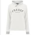 Freddy Felpa con Cappuccio dettagli Pied De Poule e Lurex F1WTRS6 W69 white