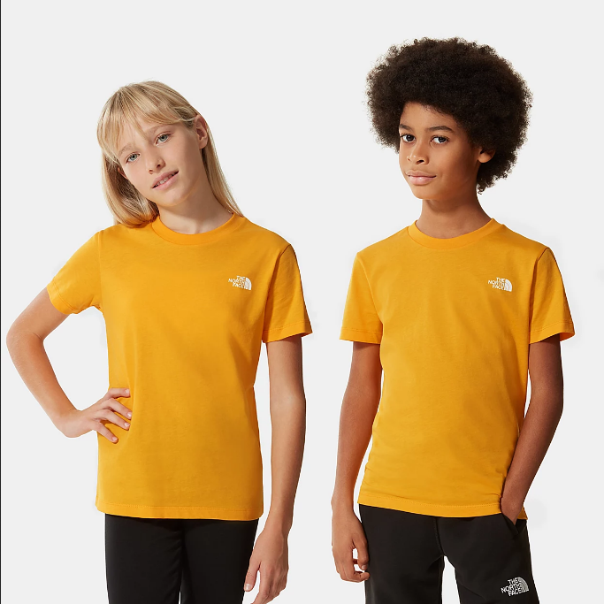 The North Face maglietta manica corta da ragazzi SS Simple Dome NF0A2WAN56P1 oro