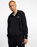 Nike Felpa da uomo con cappuccio e cerniera intera Sportswear Club  BV2648-010 nero