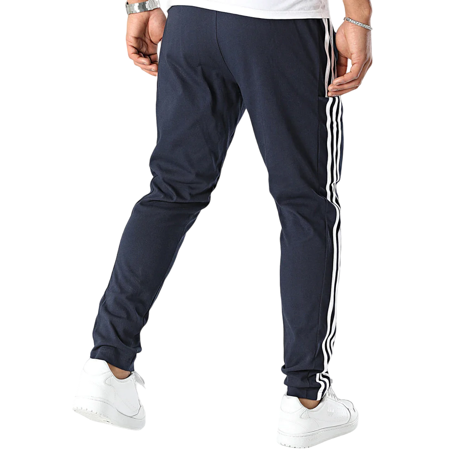 Adidas Pantalone sportivo da uomo in jersey 3 Strisce IC0045 legion ink