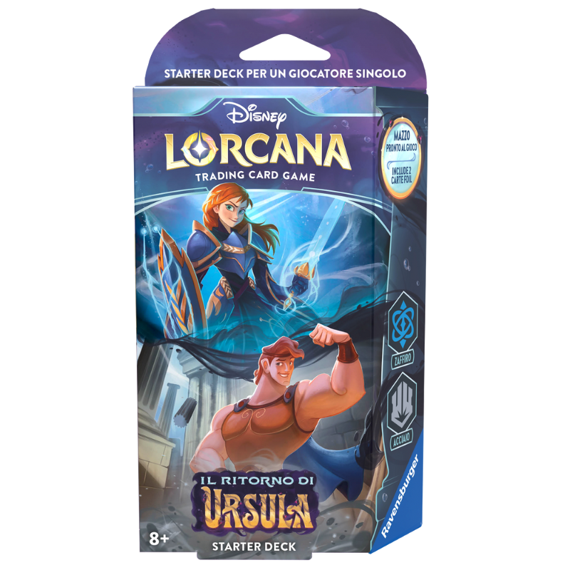 Disney Lorcana – Il Ritorno di Ursula – Starter Deck Zaffiro/Acciaio (Italiano)