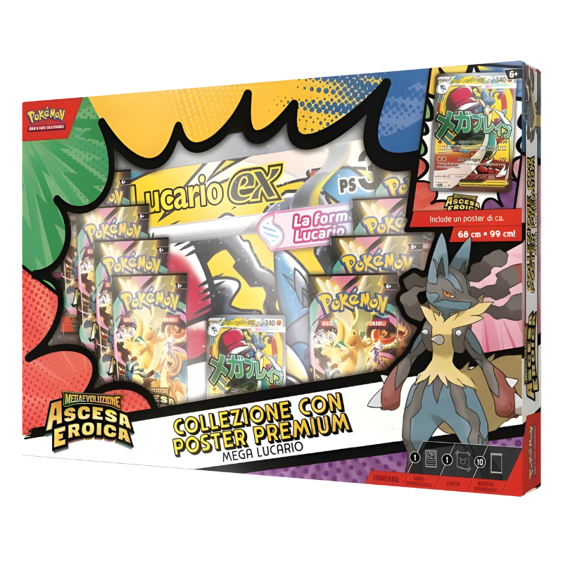 Collezione con Poster Premium – Ascesa Eroica Mega Lucario ex