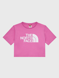 The North Face T-shirt manica corta da ragazza Crop Easy Tee NF0A83EULV7 super pink