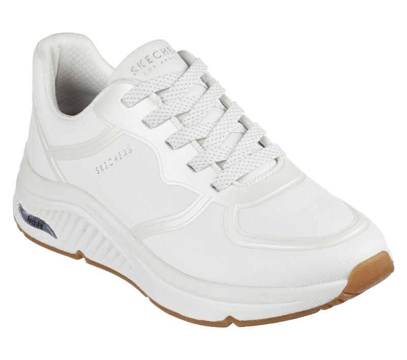 Skechers Sneakers Donna Arch Fit S-Miles Mile Makers Bianche - 155570 WHT