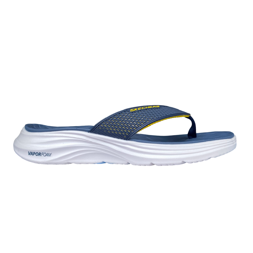 Skechers Infradito Uomo Vapor Foam Sandal Sayto 232894/NVYL Blu-Giallo