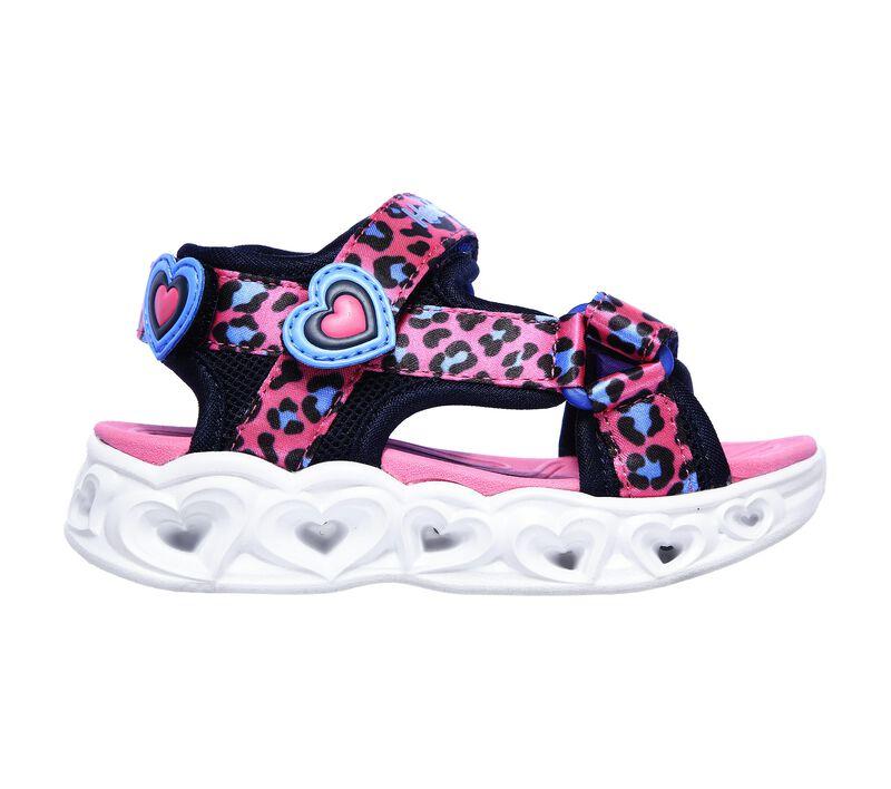 Skechers Sandalo Bambina Lights Heart Sandal Savvy Cat 302090N-HPBL Rosa Blu