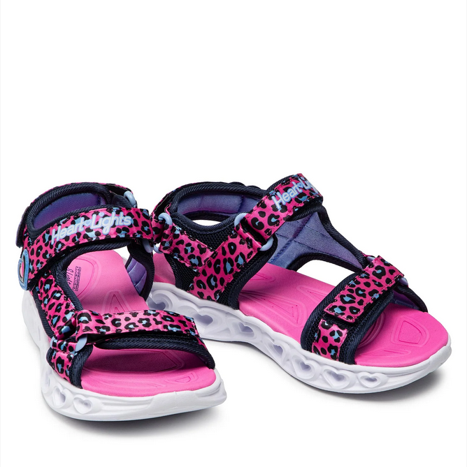 Skechers Sandalo Bambina Lights Heart Savvy Cat 302090L-HPBL Rosa Blu
