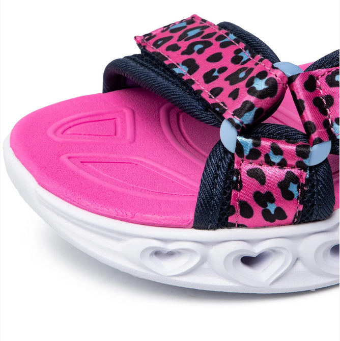 Skechers Sandalo Bambina Lights Heart Savvy Cat 302090L-HPBL Rosa Blu