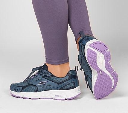 Skechers Go Run Consistent 128075 BLPR Scarpe Running Donna Blu Viola - Mesh Traspirante