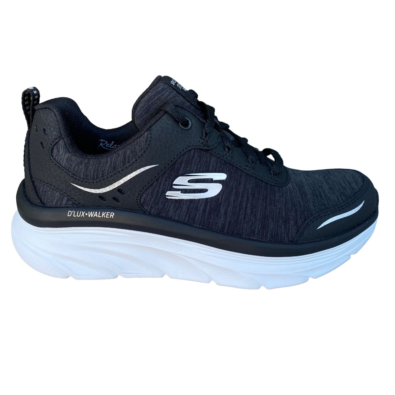 Skechers D'Lux Walker Cool Groove 149336/BKW Nero-Bianco – Scarpa Walking Donna Memory Foam
