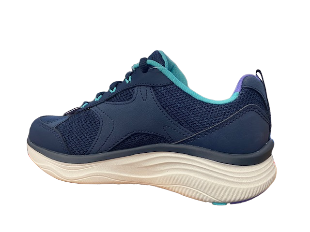 Skechers D'Lux Perfect Timing Relaxed Fit 149836 NVMT Sneakers Donna Navy Multi