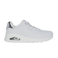 Skechers Uno Shimmer Away Lifestyle Sneakers Donna Bianco Argento - 155196/WSL