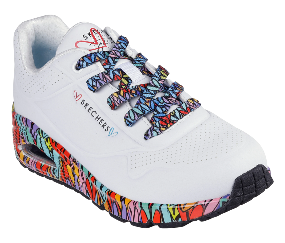 Skechers Uno Loving Love JGoldcrown Lifestyle Sneakers Donna Bianco - 155506/WMLT