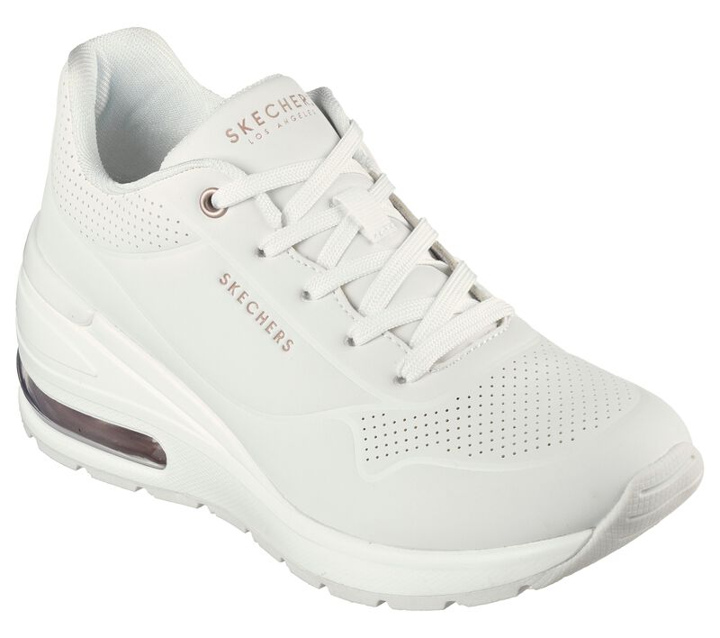 Skechers Million Air Elevated Air 155401/WHT - Sneaker Zeppa Donna