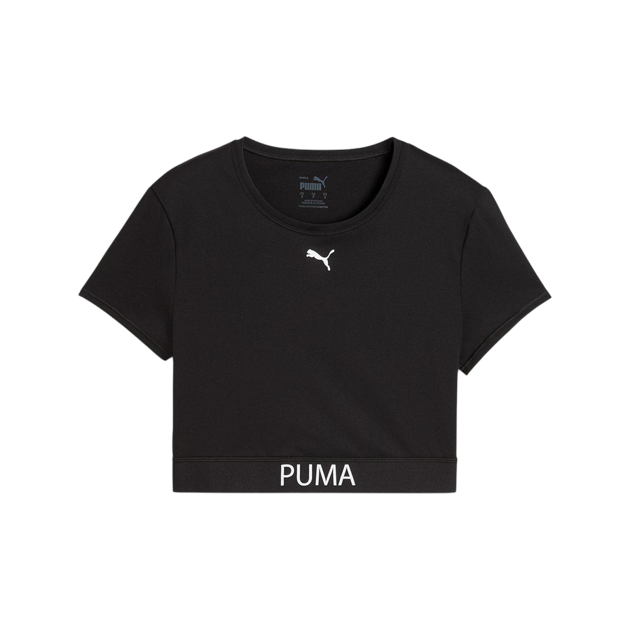 Puma maglietta cropped a maniche corte da donna Strong 526805-01 nero