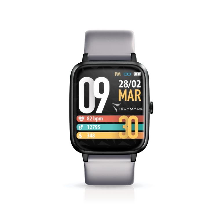 Techmade Smartwatch Move Bluetooth E Gps Integrato Sport Impermeabile Ip68 Grey
