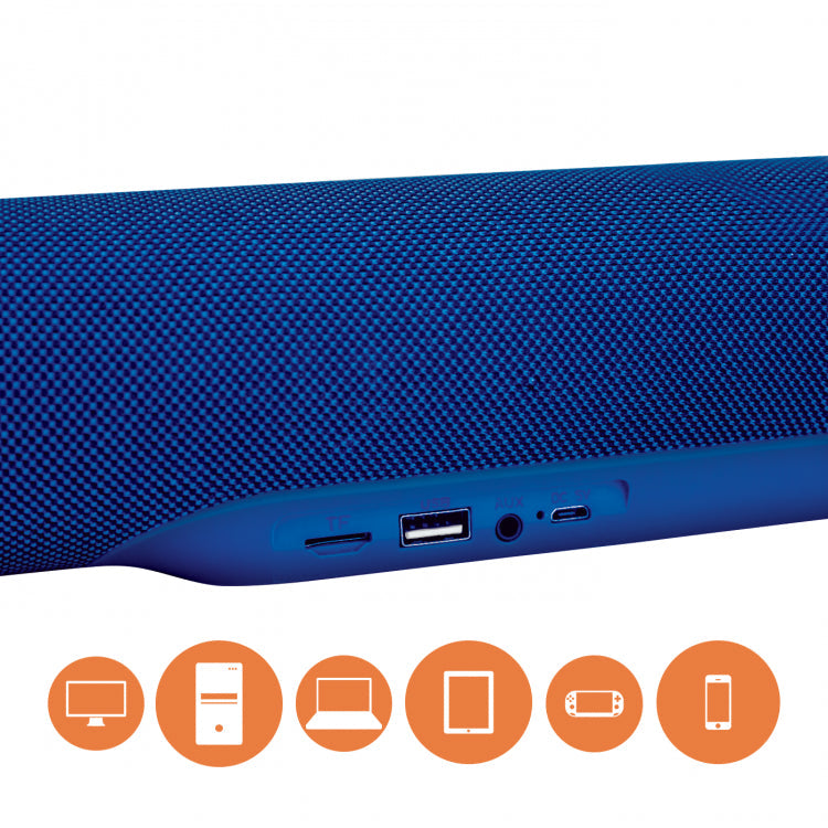 Techmade Soundbar Black 2.1 Tv Pc Notebook Radio Blue Casse Speaker Altoparlanti
