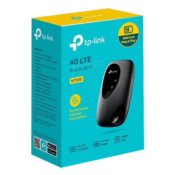 Tp-Link M7010 Mobile Router Portatile Wireless Monobande 2,4Ghz Saponetta 3G 4G
