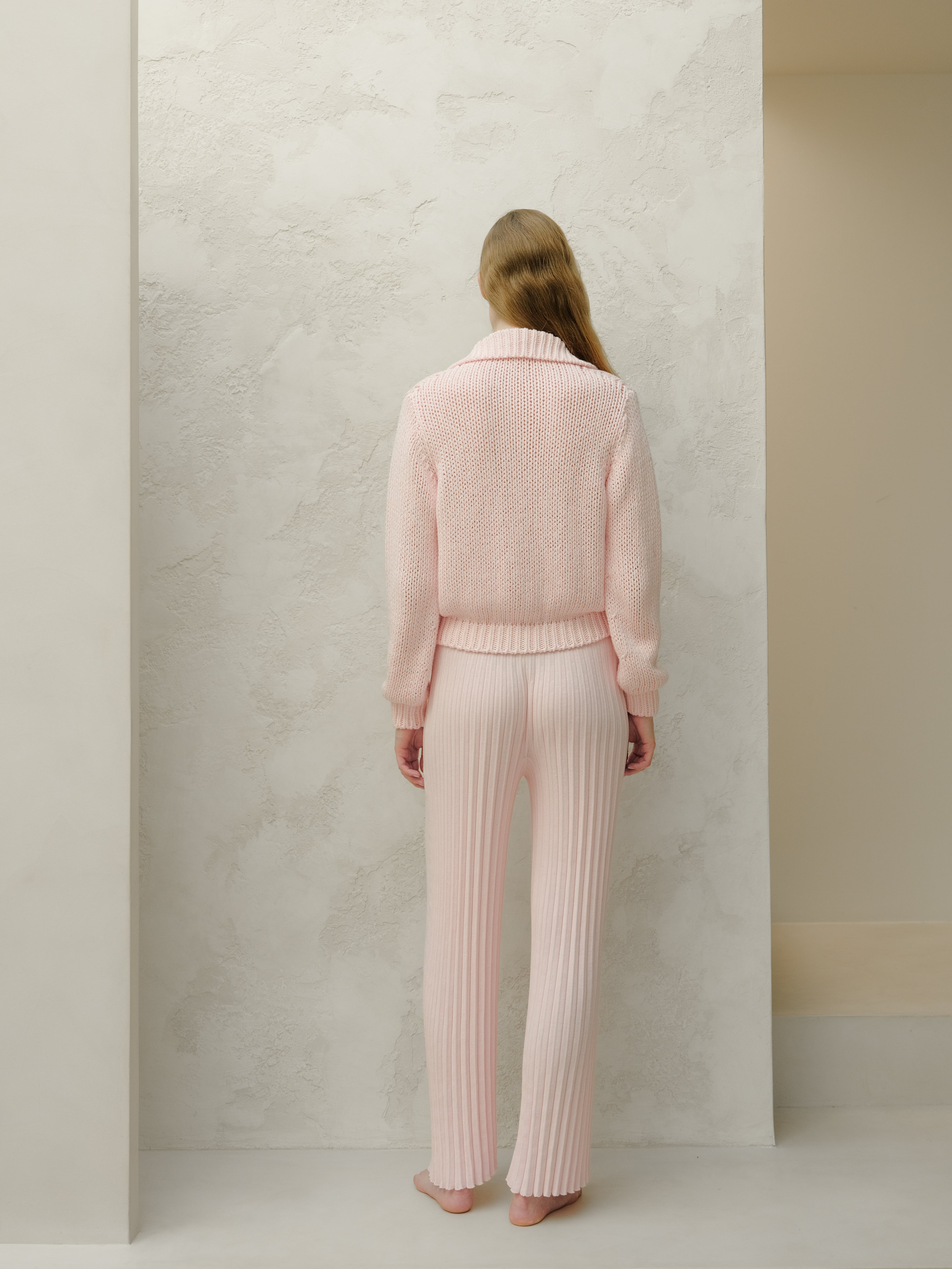 Fine Cotton Plissé Pants (3D-Knit)