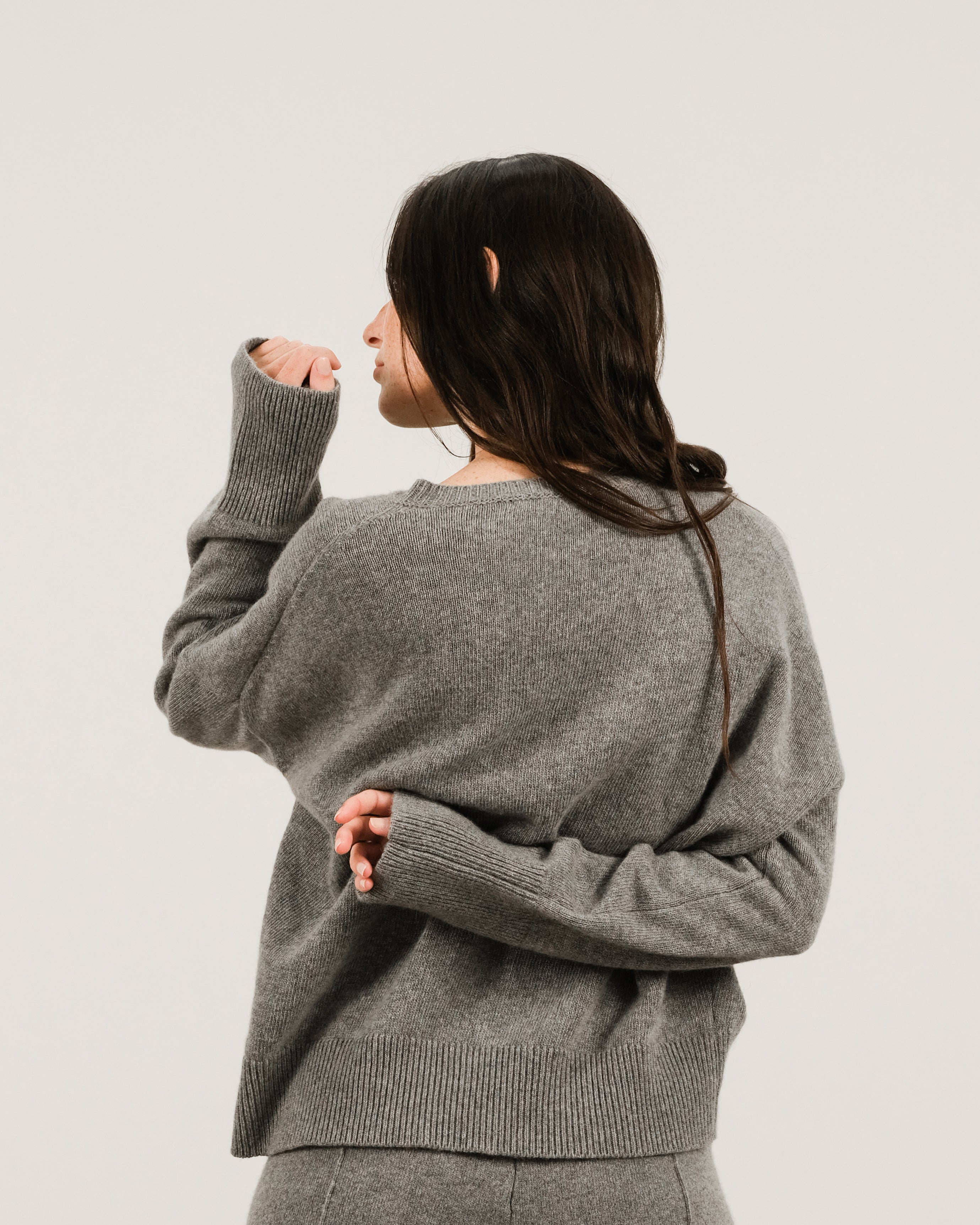 Cashmere Mix Relaxed Crewneck Sweater