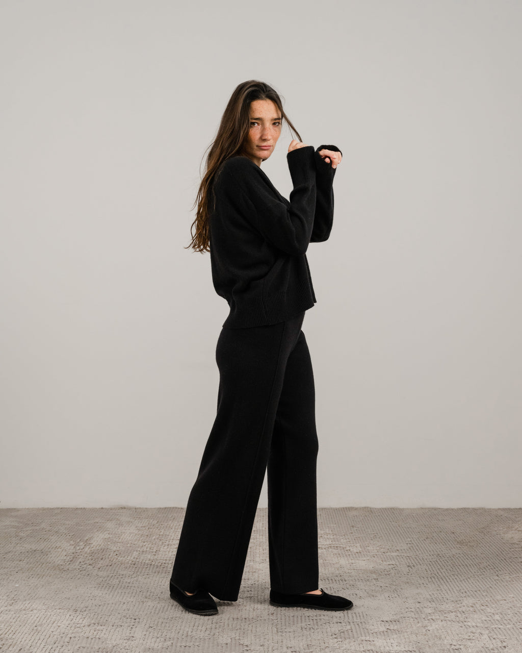 Cashmere Mix Relaxed Crewneck Sweater