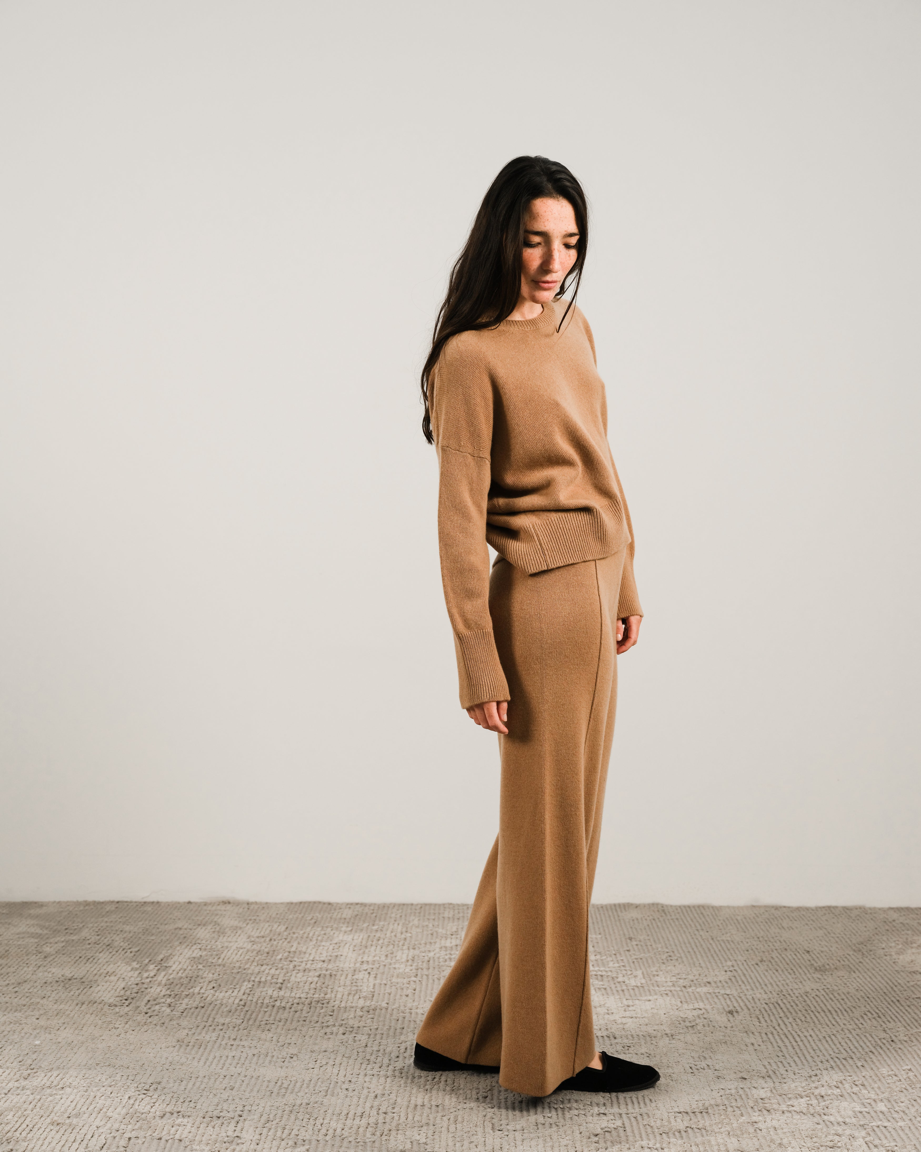 Cashmere Mix Relaxed Crewneck Sweater