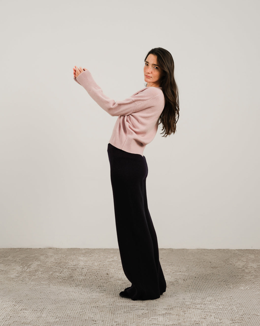 Cashmere Mix Relaxed Crewneck Sweater
