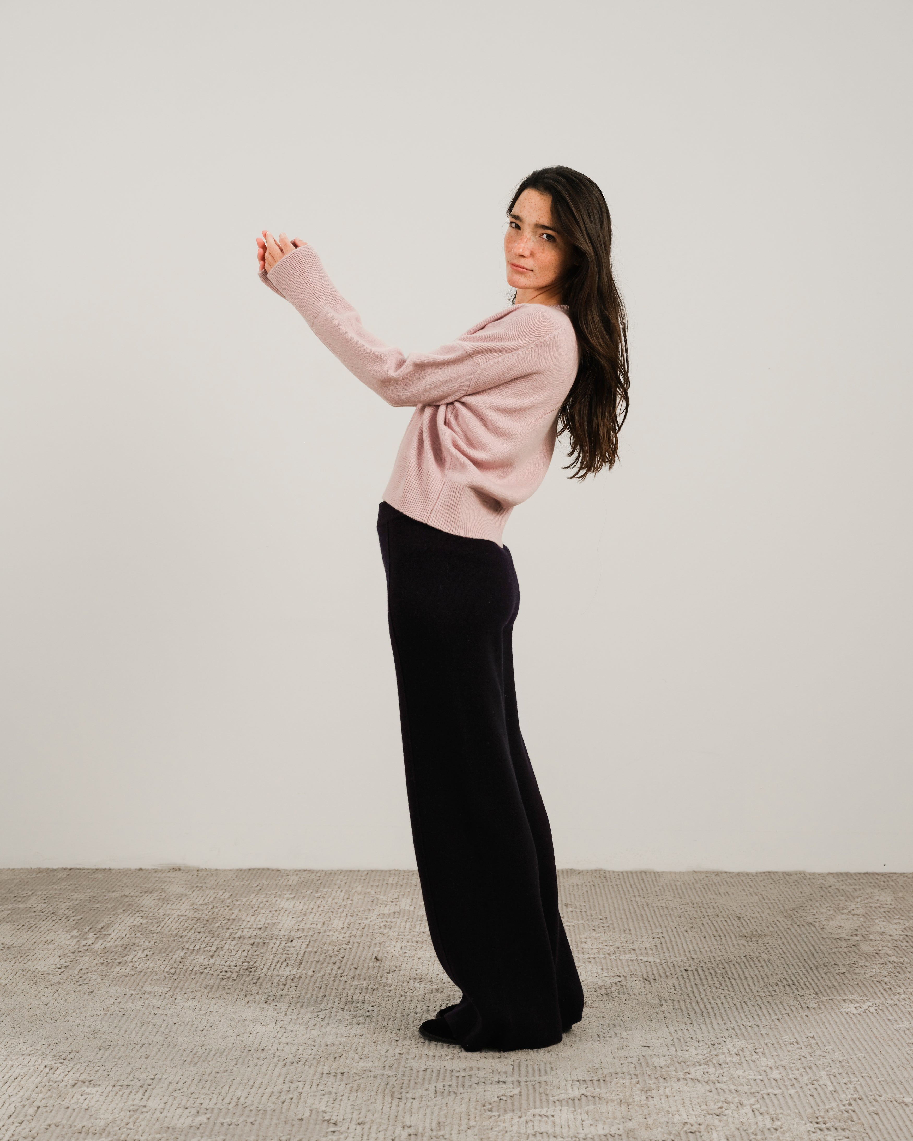 Cashmere Mix Relaxed Crewneck Sweater