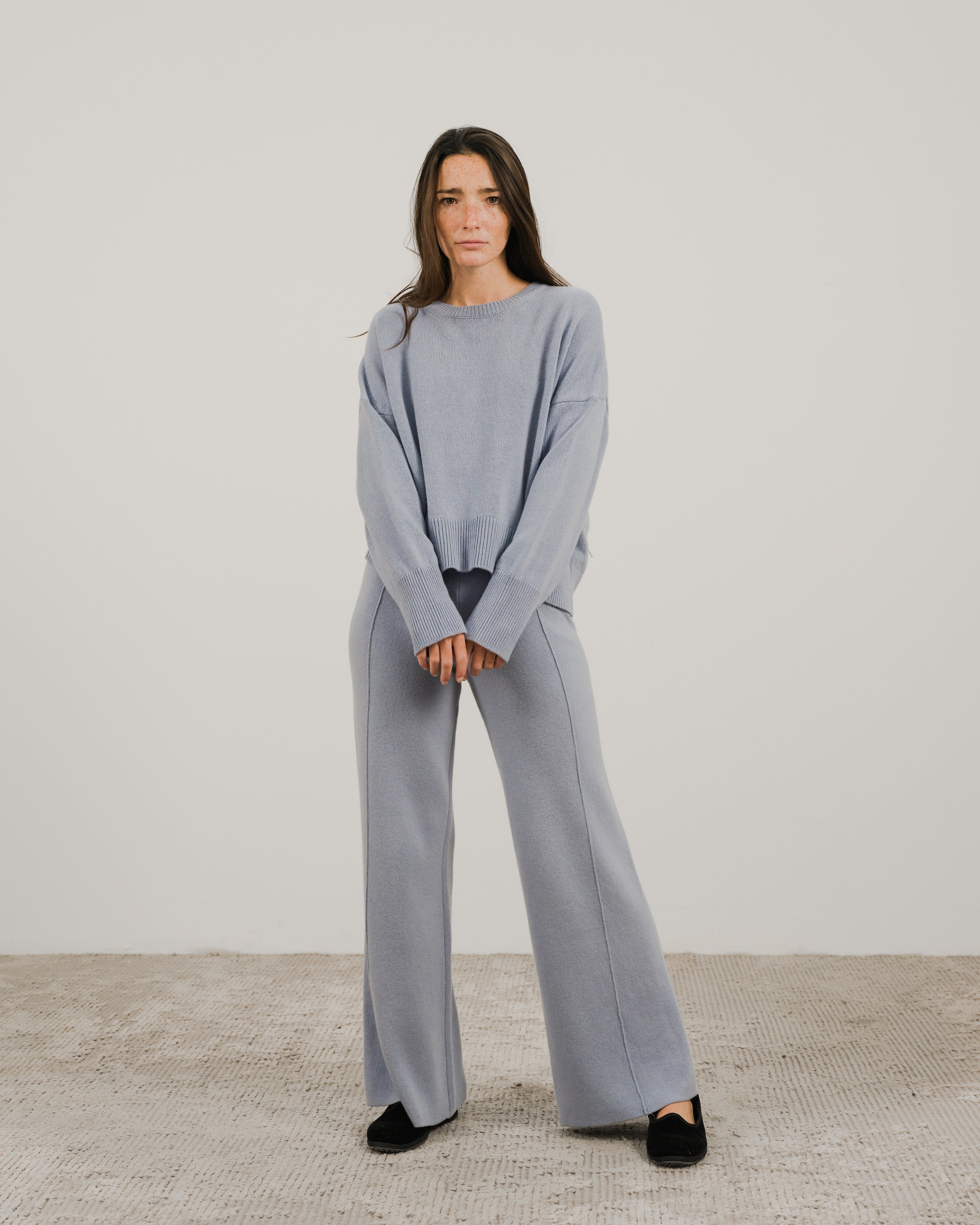 Cashmere Mix Relaxed Crewneck Sweater