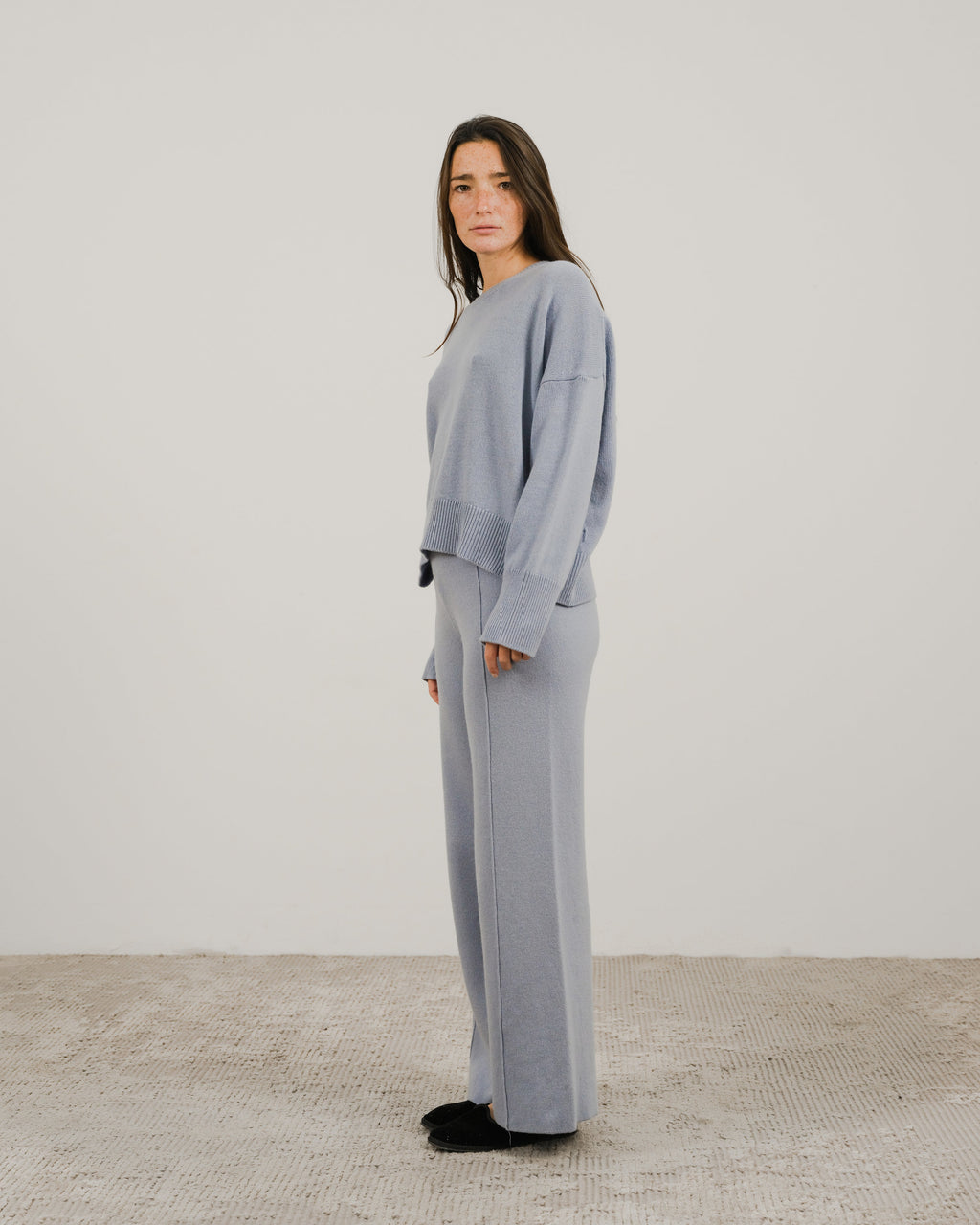 Cashmere Mix Relaxed Crewneck Sweater